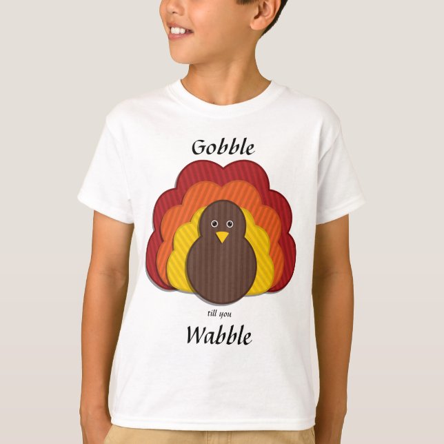 Glucka till du vinglar! Glad Thanksgiving T-shirt (Framsida)