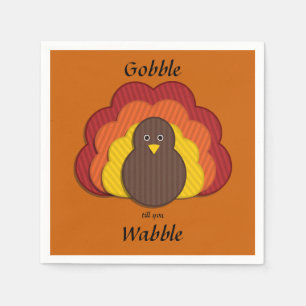 Glucka Tills Du Vacklar! Glad Thanksgiving Pappersservett