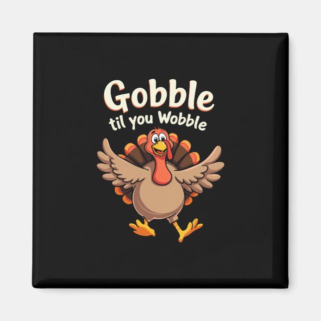 Glucka Tills Du Vacklar Retro Höst Turk Design  Magnet (Framsidan)