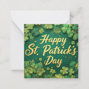 Glücklich St. Patricks dag Klöver Design Anteckningskort