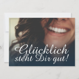 Glücklich steht Dir gut! - Blau