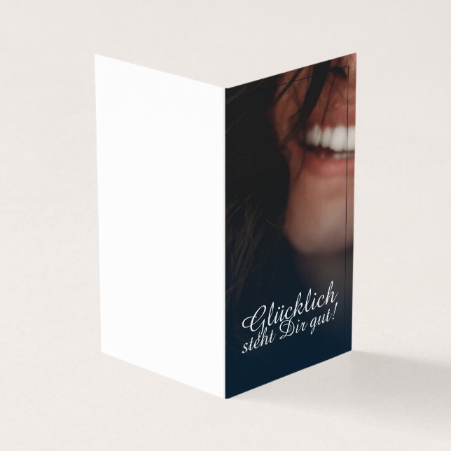 Glücklich steht Dir gut! - Blau Kort (Utsida)