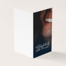 Glücklich steht Dir gut! - Blau Kort