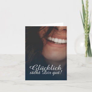 Glücklich steht Dir gut! - Blau Kort