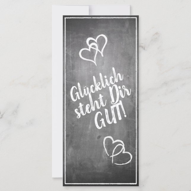 Glücklich steht Dir gut! - im Kreidetafelt (Framsida)