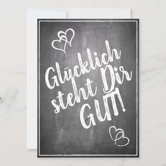 Glücklich steht Dir gut! - im Kreidetafelt (Framsida)