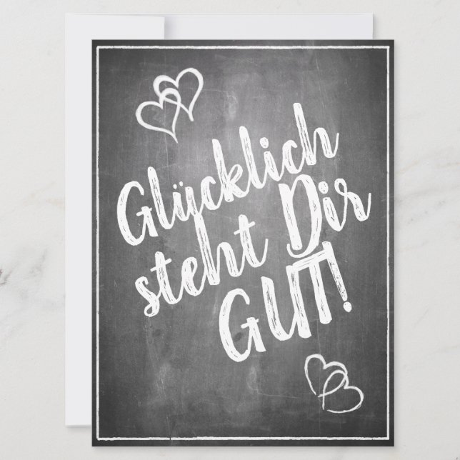 Glücklich steht Dir gut! - im Kreidetafelt (Framsida)