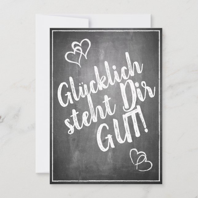 Glücklich steht Dir gut! - im Kreidetafelt (Framsida)