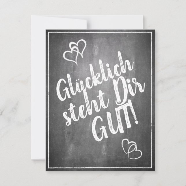 Glücklich steht Dir gut! - im Kreidetafelt (Framsida)