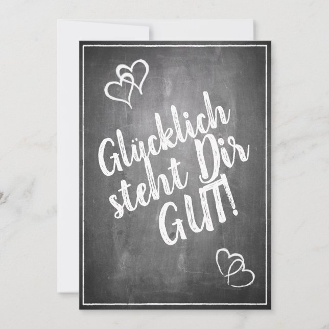 Glücklich steht Dir gut! - im Kreidetafelt (Framsida)