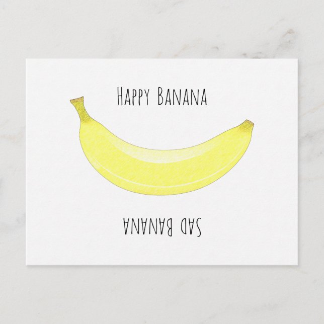 Glückliche Banane - Traurige Banane Vykort (Framsida)