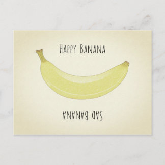 Glückliche Banane - Traurige Banane Vykort