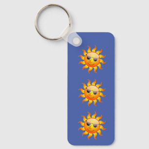 glückliche Sonne Schlüsselanhänger Nyckelring