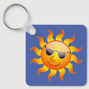 glückliche Sonne Schlüsselanhänger Nyckelring