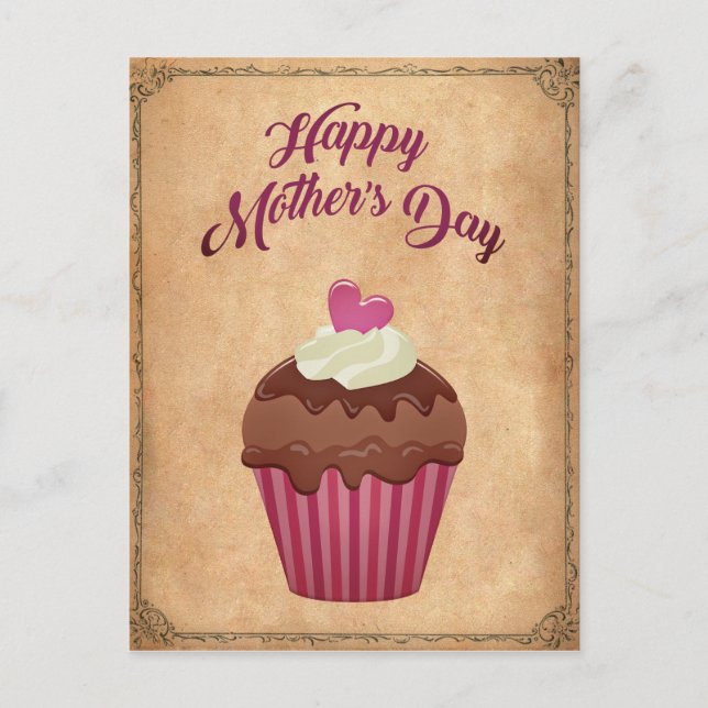 Glücklicher Muttertag Vintage Vykort (Framsida)