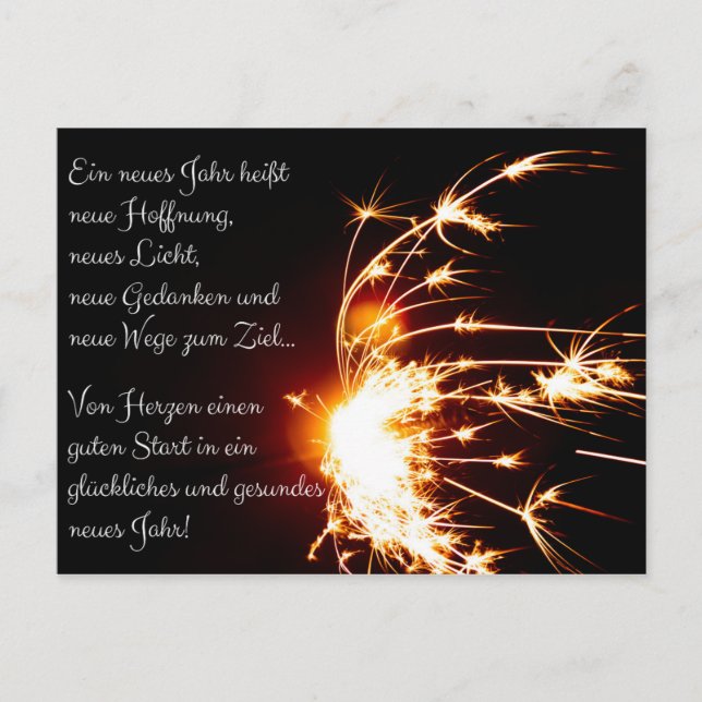 Glückliches und gesundes neues Jahr! Vykort (Framsida)