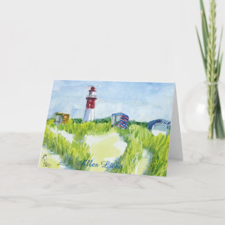 Glückwunschkarte Geburtstagskarte Leuchtturm Tack Kort