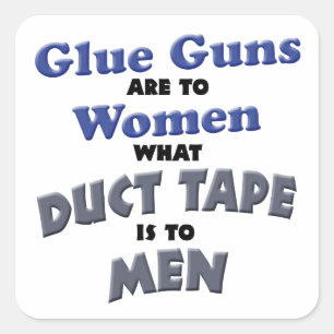 Glue Guns Fyrkantigt Klistermärke