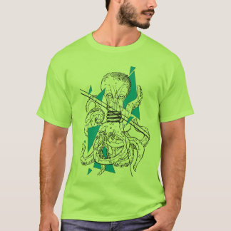 Glühkraken Octopus Glühbirne Shirt Herren T-shirt