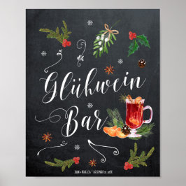 Glühwein bar vinter jul bröllop skylt