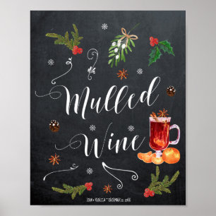 Gluhwein pub vinterjulkljulmas bröllop-tecken poster