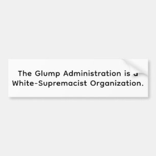 Glump Vit-Överlägsen Trump Hankamer Artjunkhaus Bildekal