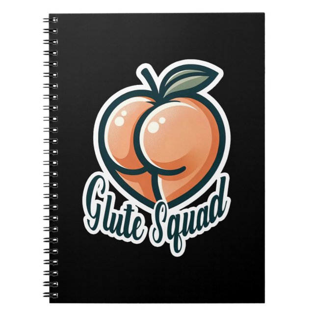 Glute Squad Peach Butt Glutes Gym Fitness Anteckningsbok (Framsidan)