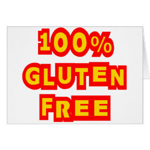 Gluten 100% frigör hälsningskort