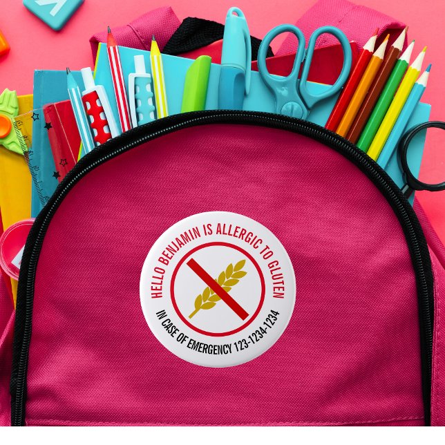 Gluten Allergy Badge Knapp (Skapare uppladdad)