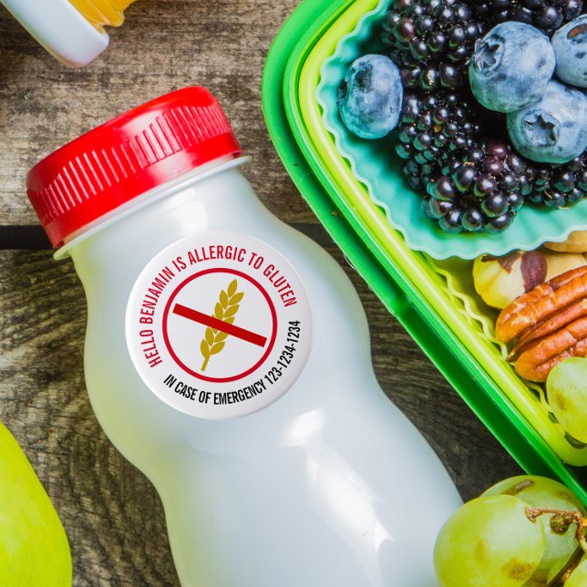 Gluten Allergy Runt Klistermärke (Skapare uppladdad)