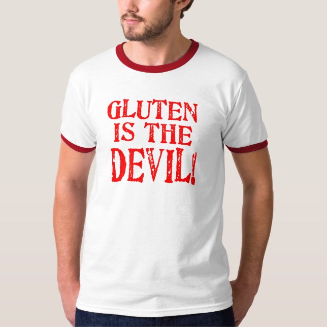 Gluten är djävulen t shirt (Framsida)