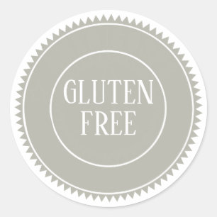 Gluten Free Allergy Säker Bakery Grått Runt Klistermärke