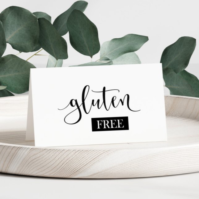 Gluten Free Bord Tält-kort Bordsnummer (Skapare uppladdad)