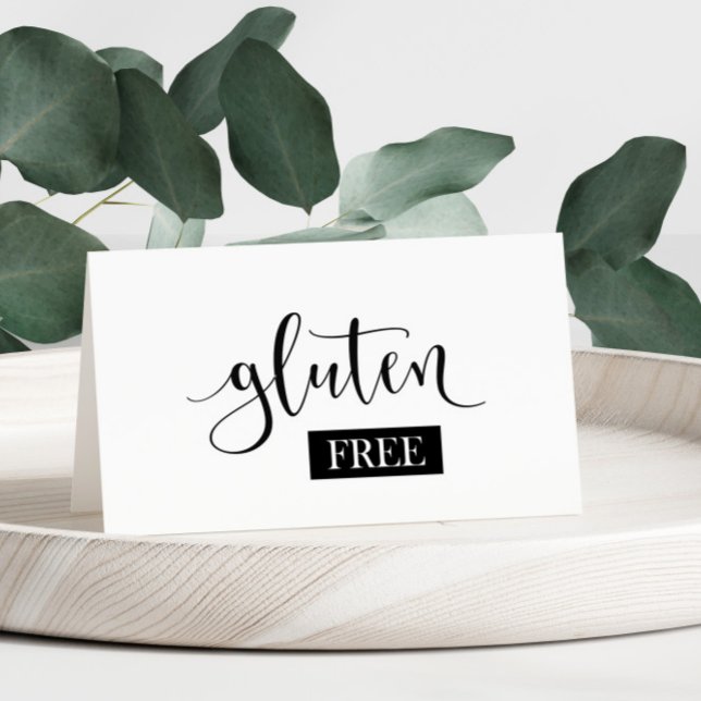 Gluten Free Bord Tält-kort OBS Kort (Skapare uppladdad)