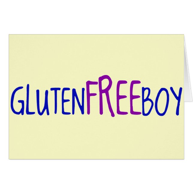 Gluten Free Boy Hälsningskort (Framsidan Horizontal)