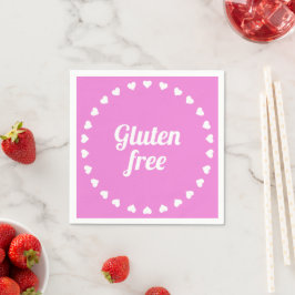 Gluten Free Celiac Coeliac Rosa Party Pappersservett