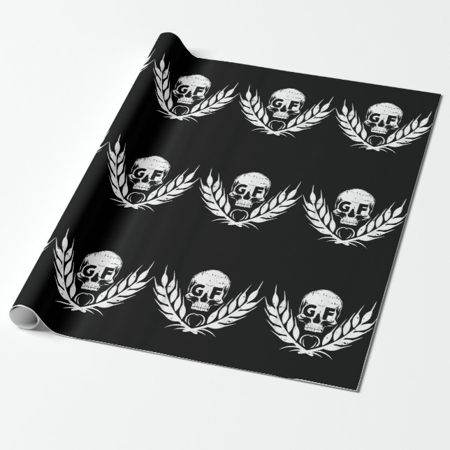 Gluten Free Coola Skull Warrior Gift Presentpapper (Utrullad)