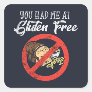 Gluten Free du hade mig Novelty Fyrkantigt Klistermärke
