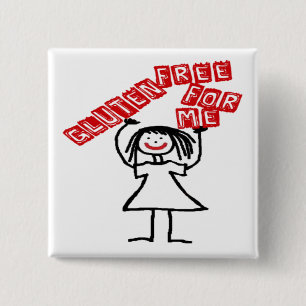 Gluten Free for Me Tecknad Knapp