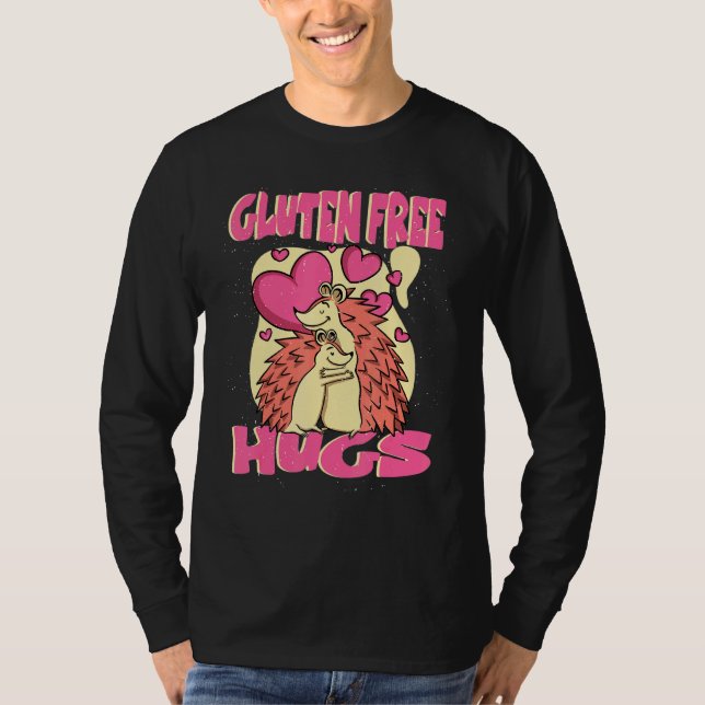Gluten Free Hugs Celiac Disease T Shirt (Framsida)