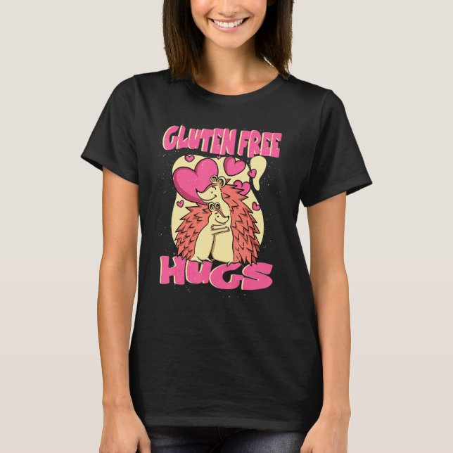 Gluten Free Hugs Celiac Disease T Shirt (Framsida)