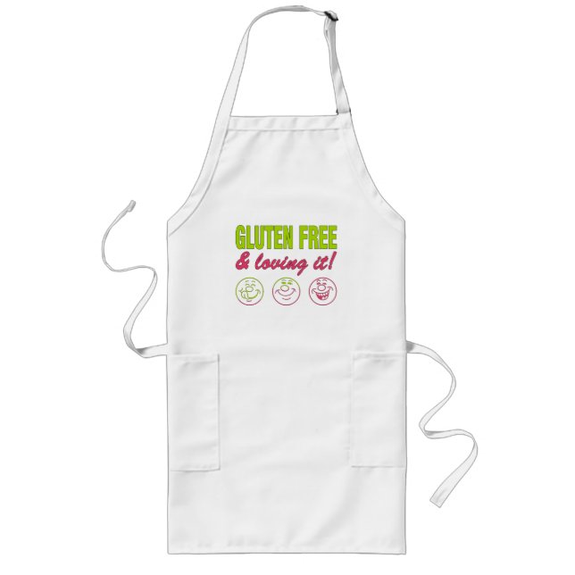 Gluten Free & Loving! Gluten Allergy Celiac Långt Förkläde (Framsidan)