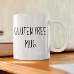 Gluten Free Mugg<br><div class="desc">Den här designen har skapats genom digital grafik. Det kan vara personlig i området att tillhandahålla eller anpassa genom att klicka för att anpassa ytterligare alternativ och ändra namn, initialer eller ord. Du kan också ändra texten färg och stil eller ta bort texten för en bilddesign. Kontakta mig på colorflowcreations@gmail.com...</div>