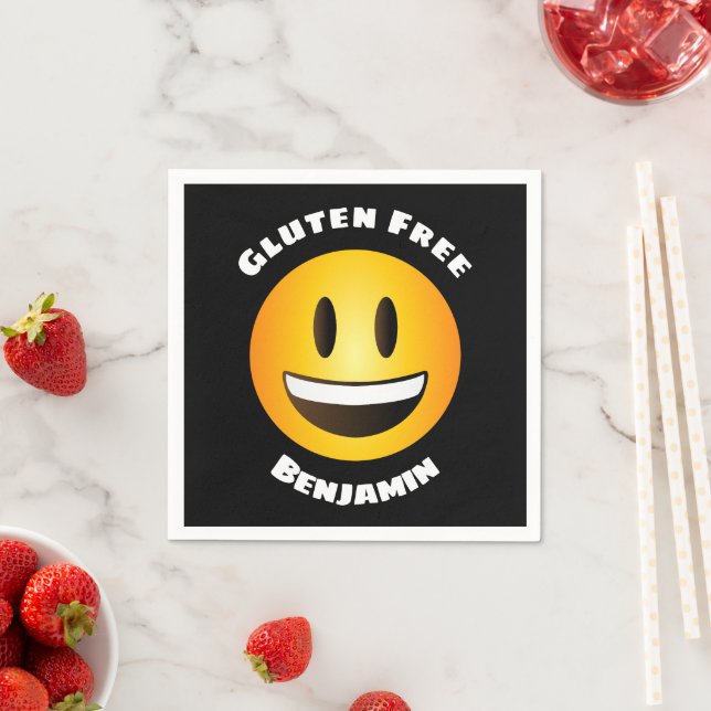 Gluten Free Smiling Emoji Pappersservett (Insitu)