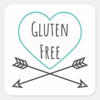 Gluten Free Sticker Fyrkantigt Klistermärke