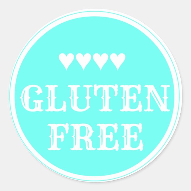 Gluten Free sticker Runt Klistermärke (Framsida)