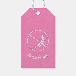 Gluten Free Symbol Söt Rosa White Presentetikett