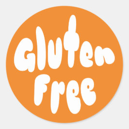 Gluten Free Text Classic Round-etikett Runt Klistermärke