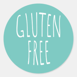 Gluten Free Text Classic Round-etikett Runt Klistermärke