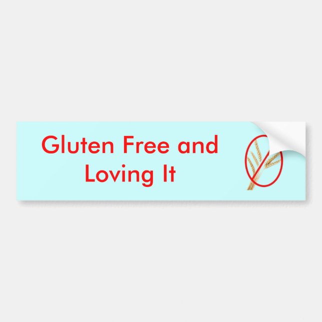 gluten-fri-vete Gluten som är fri och älskar det Bildekal (Framsidan)
